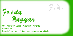 frida magyar business card
